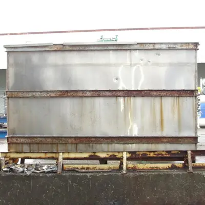 SPC6085  Tank 1000 gallon vertical tank, Stainless Steel, slope