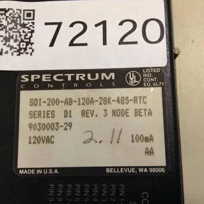 USED SPECTRUM CONTROLS S0I-200-AB-120A-28K-485-RTC