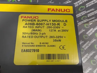 FANUC A06B-6087-H130-R Alpha Series Servo Drive Power Supply Module Rev. D Used