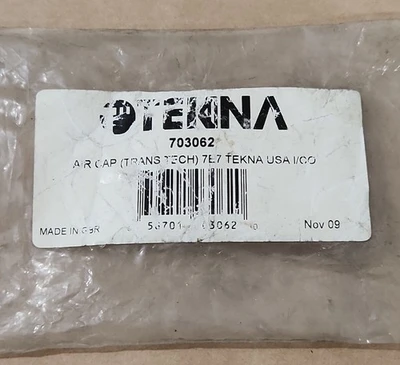 *NEW SURPLUS* Tekna 703062 Air Cap (Trans Tech) 7E7 22Psi 9 To 11 Cfm + Warranty