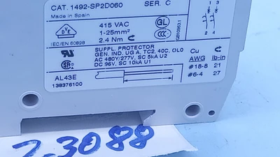 USED Allen-Bradley 1492-SP2D060 Circuit Breaker
