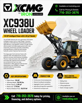 XCMG XC938U Wheel Loaders | Iron Listing (2)
