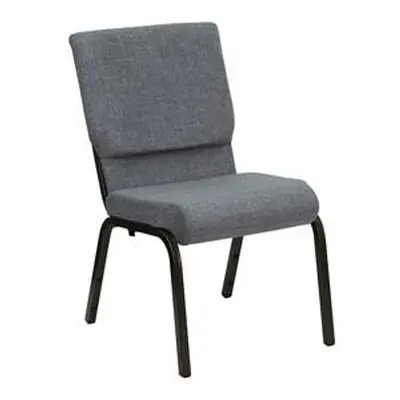 18 1/2" Wide Church Chair with Gold Vein Frame