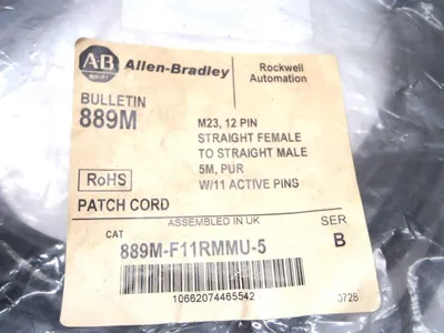 889M-F11RMMU-5 | Allen Bradley  Series B M23 12 Pin Str. Fem/ Str. Fem Patch Cord - New Other
