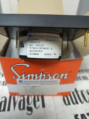 New | in-Stock SIMPSON 50-0-50 DCA Meters - Misc | Surplus Asset Holdings #1206836