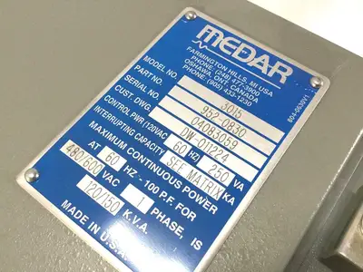 New | in-Stock MEDAR Welding Control Unit 952-0830 120VAC 60HZ 250 VA Welding Machinery (Other) Michigan US | Maverick Industrial Sales #1397033