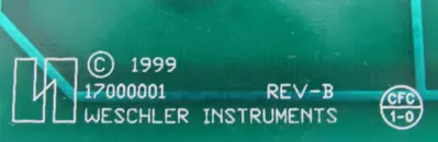 USED WESCHLER 17000001 CIRCUIT BOARD 20000006