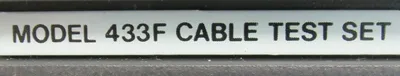 USED MEGGER BIDDLE 433F DIGITAL RADAR CABLE TEST SET