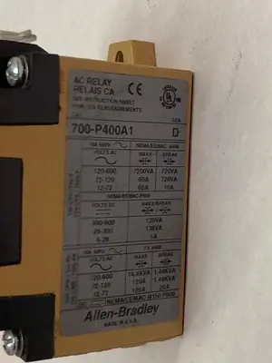 Used ALLEN-BRADLEY 700-P400A1 Miscellaneous Equipment (Electrical & Power) Ohio US | Surplus Asset Holdings #1240567