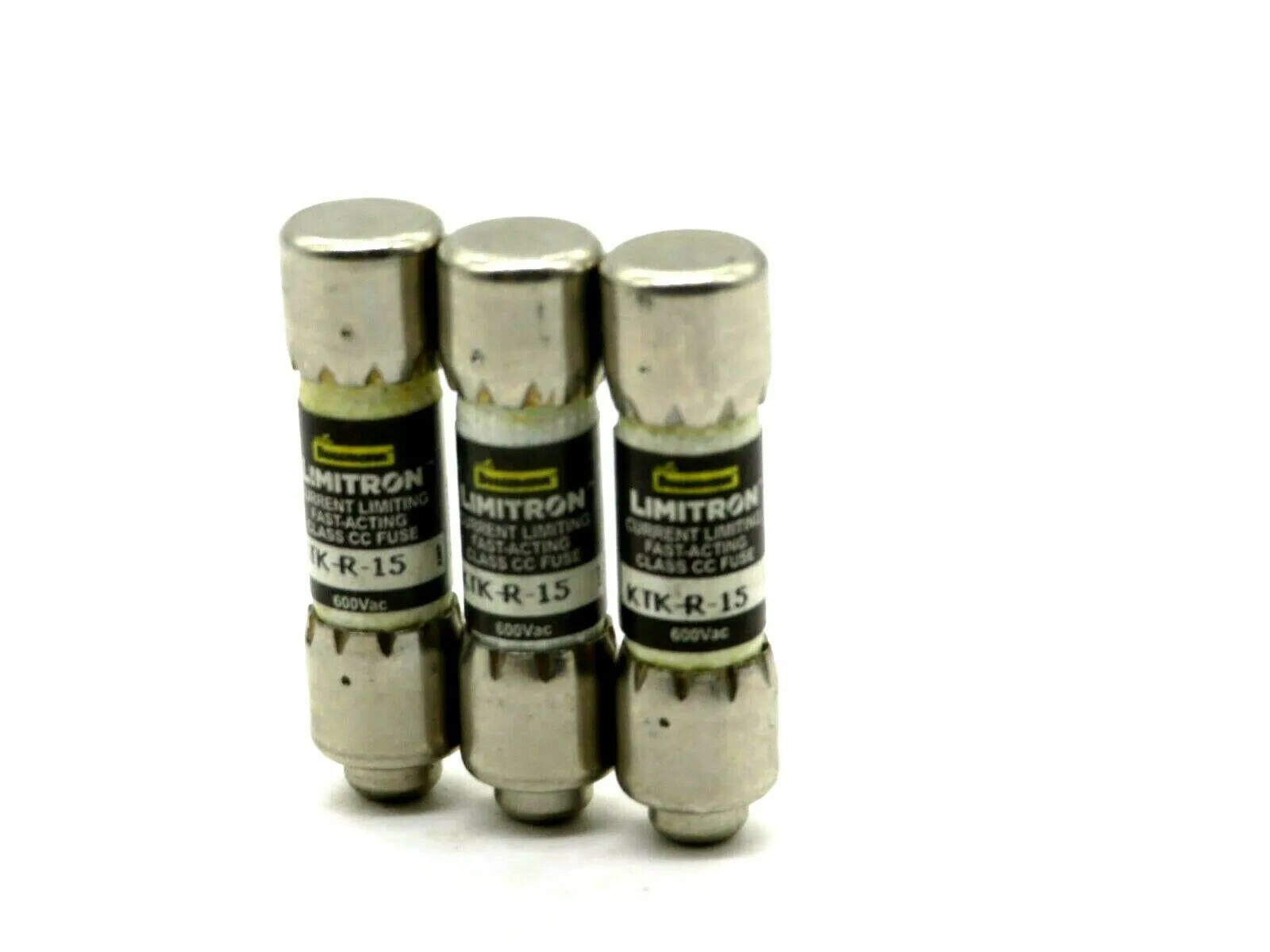 NEW LOT OF 3 BUSSMANN KTK-R-15 FUSE 15 AMP KTKR15