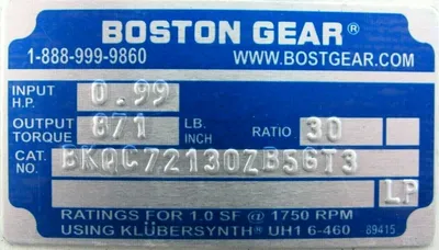 NEW BOSTON GEAR BKQC72130ZB56T3 SPEED REDUCER 30:1