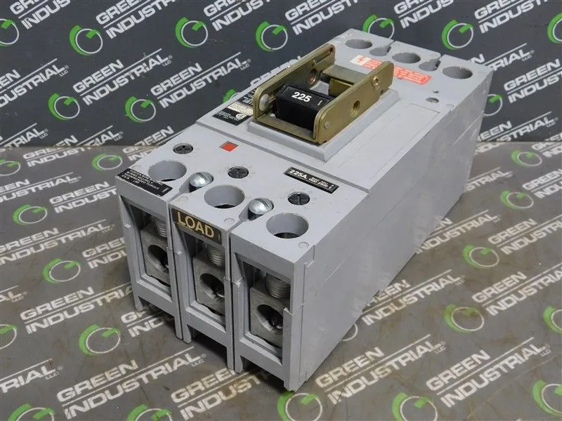 Gould HF63F250 Circuit Breaker 600VAC 250A 3 Pole 225A Rating Plug Chipped Used