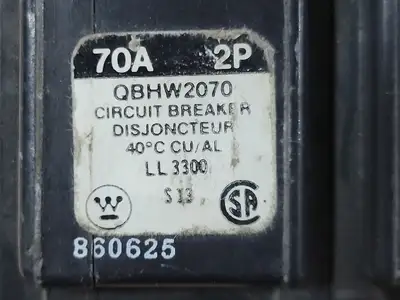 USED WESTINGHOUSE QBHW2070