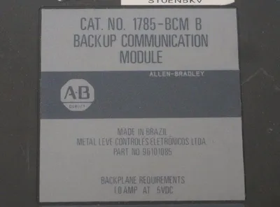 USED ALLEN BRADLEY 1785-BCM BACKUP COMMUNICATION MODULE SER. B, 1785BCM