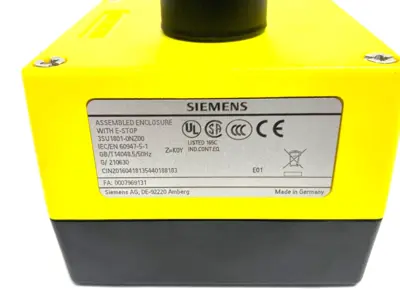 USED SIEMENS SIRIUS ACT PLASTIC EMERGENCY STOP HOUSING ENCLOSURE