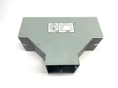 USED COOPER B-LINE LAY-IN WIREWAY TEE SECTION HINGE SCREW COVER GRAY STEEL