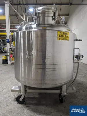 USED Precision 1,200 Liter Precision Stainless Reactor, 316L S/S, 45/100#