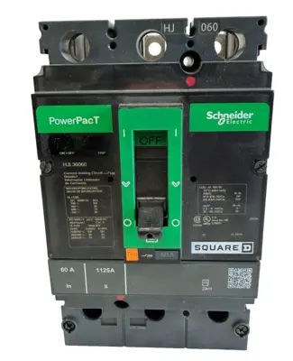 NEW SQUARE D HJL36060 CIRCUIT BREAKER 60A 3P 1125A
