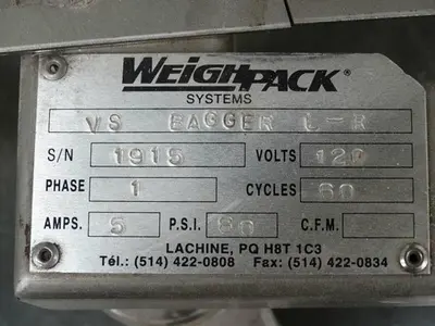 USED WEIGHPACK SYSTEMS INC. COUNTING DEVICE TW/TP