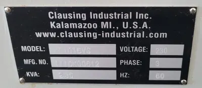 Used CLAUSING KALAMAZOO KC1016VS Horizontal Band Saws Kentucky US | Aucto #1389555
