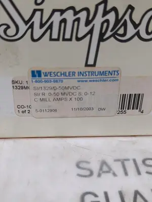 New | in-Stock SIMPSON SI/1329/0-50MVDC Meters - Misc Ohio US | Surplus Asset Holdings #1246940