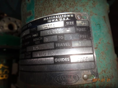 Fisher 4", Class 125, Cast Iron Control Valve