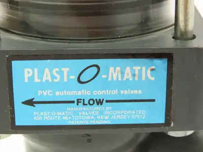 Plast-o-matic DS125V-NC 1 1/4" Shutoff Valve Spring Return NC Pneumatic Powered