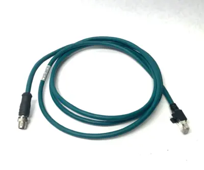 Used Cognex In-Sight Ethernet Cable RJ45 to M12 X-Coded, 185-1304R PLC Ethernet Equipment Michigan US | Maverick Industrial Sales #1397719