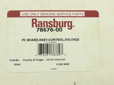 Ransburg 78676-00 PCB Printed Circuit Board Voltage Controller