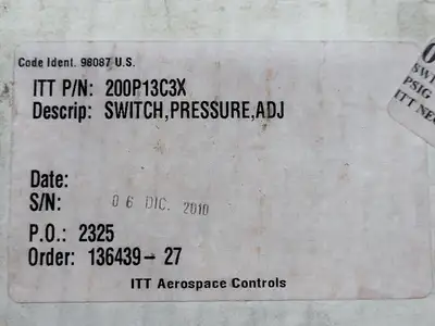 NEW ITT INDUSTRIES 200P13C3