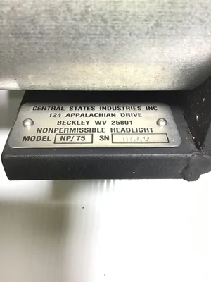 Central States Industries Model NP/75 Outdoor Wall  Light SN:00649