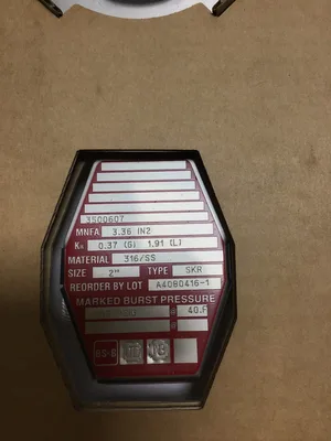BS & B Safety Systems SKR Rupture Disk A4080416-1
