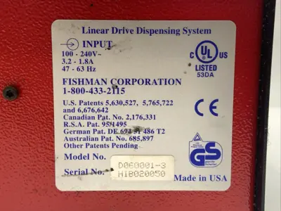 Used Fishman Linear Drive Dispensing System 100-240V Dispensing Machines Michigan US | Maverick Industrial Sales #1441688
