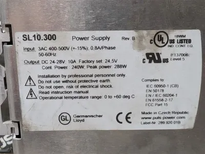 PULS SL10.300 Power Supply Module 24VDC 10 Amps Used