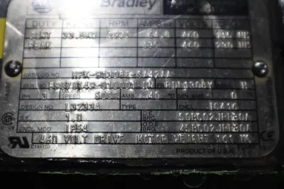 Allen-Bradley HPK-B1308E-SA42AA High Power AC Servo Motor (MISSING BACK COVER)