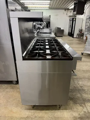 Used US Range Used 60" U.S. Range S-10-2626 Natural Gas 10 Burner Range with 2 Ovens Commercial Ranges Illinois US | Falcon Restaurant Supply #1375333