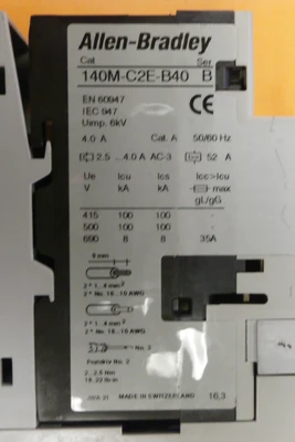 USED Allen-Bradley 140M-C2E-B40 SER B WITH 100-C09Z*10