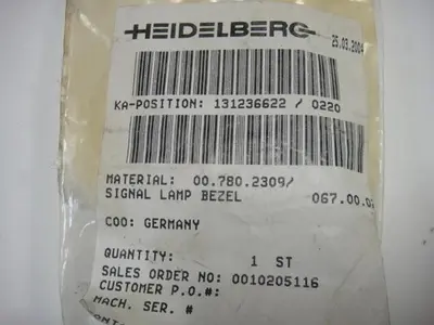 USED HEIDELBERG 007802309