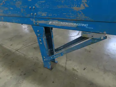 New London Engineering 8"x 20' Plastic Roller Belt Accumulating Conveyor 30 FPM