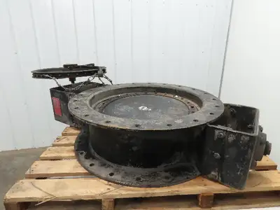 Multi-Fab 24" Flanged Butterfly Damper Valve Manual Chainwheel Operator