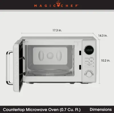 Magic Chef 0.7 CU. FT. RETRO COUNTERTOP COOKING IN WHITE
