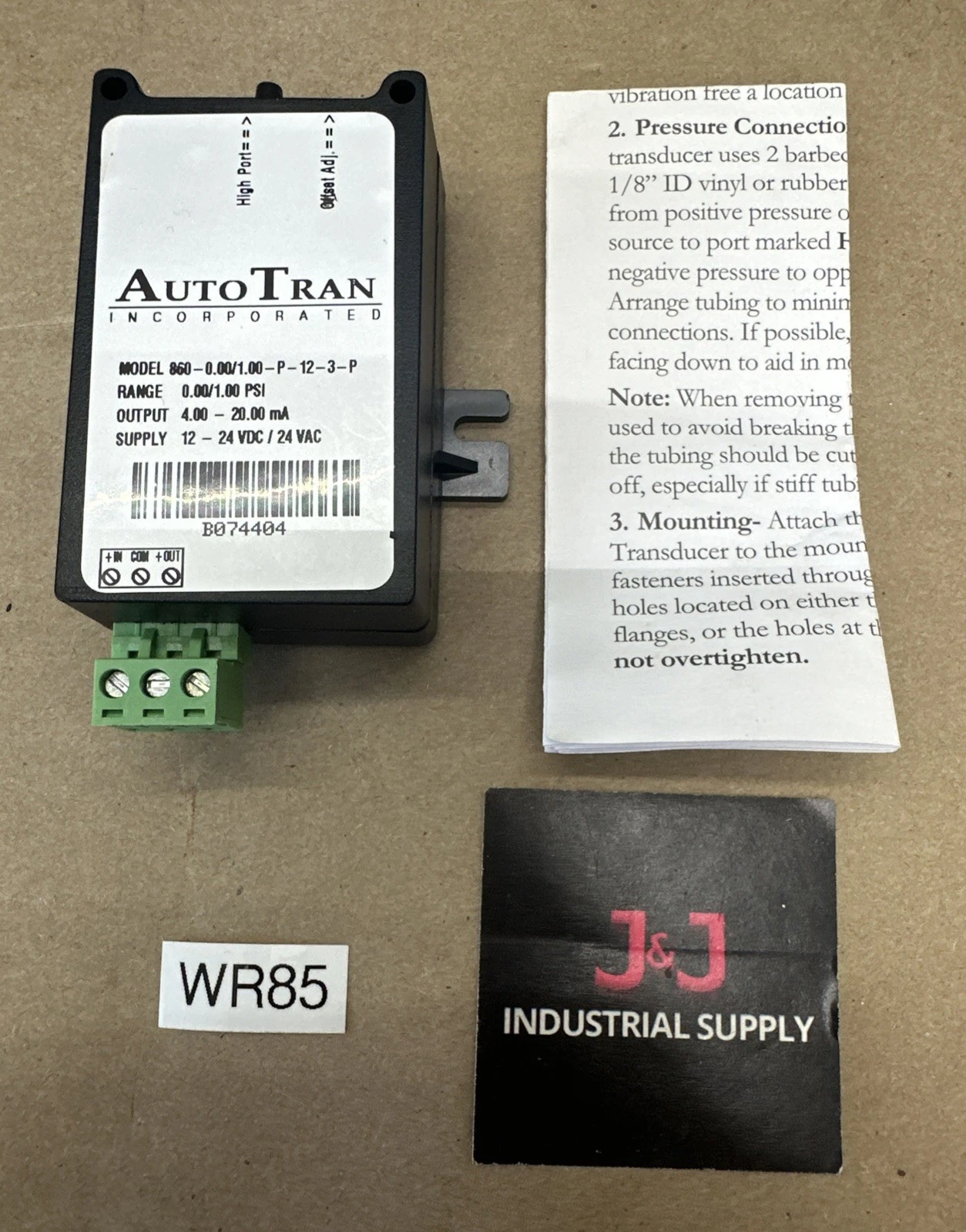 NEW Auto Tran 860-0.00/1.00-P-12-3-P