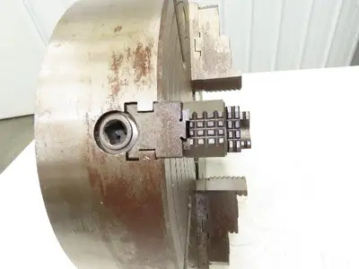 Bison 4-Jaw Independent Manual Lathe Chuck 16" OD 4" ID With Key 0318 98