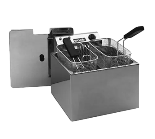 Equipex RF12 Fryer Basket w/ Coated Handle & Rear Hook, 12" x 10" x 4"