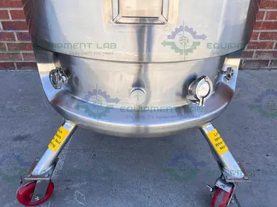 USED PRECISION STAINLESS 400 LITER STAINLESS STEEL JACKETED REACTOR W/ AGITATOR