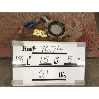 Used 6" Keystone Figure 920 316 Stainless Manual Butterfly Valve