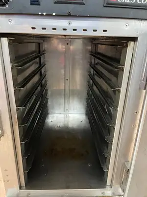 Used Cres-Cor Used Cres Cor H34B128 Half Size Insulated 8 Pan Heated Holding Cabinet Food Warmer 120V Hot Food Warming, Holding, & Transport Cabinets Illinois US | Falcon Restaurant Supply #1376270