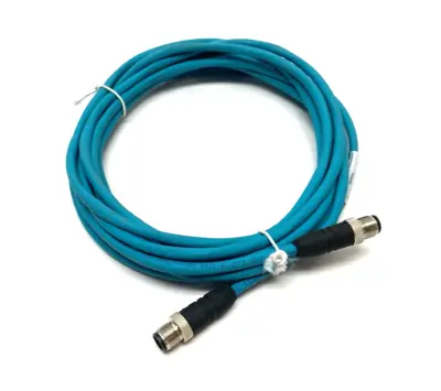 USED LUMBERG AUTOMATION ETHERNET CABLE M12 4-PIN MALE TO MALE 900004064