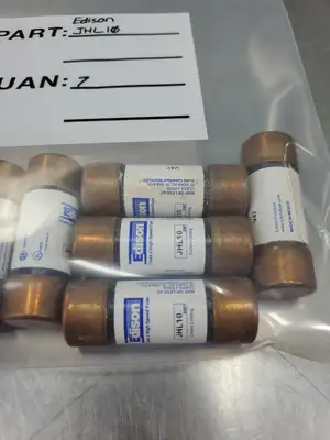 Used Edison JHL10 Class J High Speed Fuse, 10A, 600V, Lot of 7 Fuses | Palmetto Automation #1150063