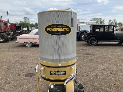 Powermatic Turbocone dual filter dust collector- missing the collection bags on both sides, 230 volt...